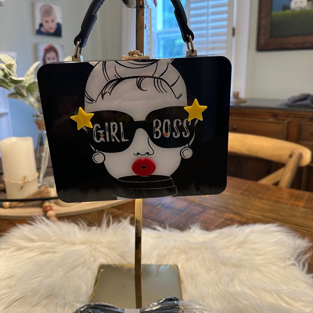 Chic Black 'Girl Boss' Handbag